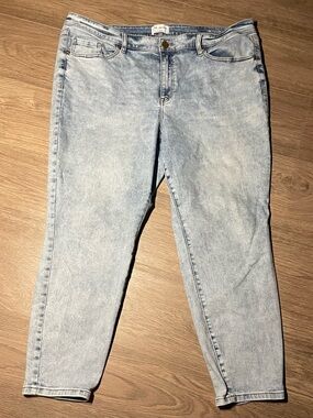 Lane Bryant Light Blue Mid Rise Skinny Jeans Women’s Size 22 Denim Classic